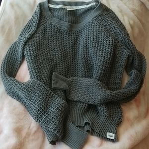 Gray knit sweater